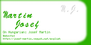 martin josef business card